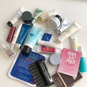 Assorted beauty samples